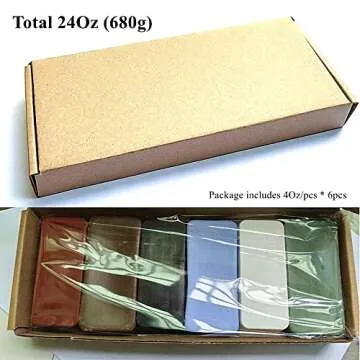 Metal Polishing Buffing Compound Set for Buffing Wheels 24oz 6Pcs (4oz Each) Polish Paste for Aluminum Stainless Steel Jewelry Red Green Black from Course to Fine White Blue Brown Polishing Bar