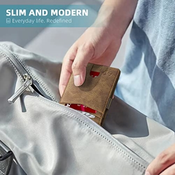 Zitahli Slim RFID Leather Wallet for Men - 12 Cards