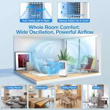 Portable 4-in-1 Evaporative Cooler with Long Cooling Time