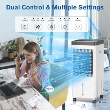 Portable 4-in-1 Evaporative Cooler with Long Cooling Time