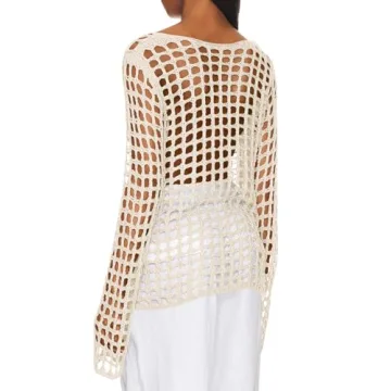 Saodimallsu Women's Crochet Swim Cover Up Summer 2024