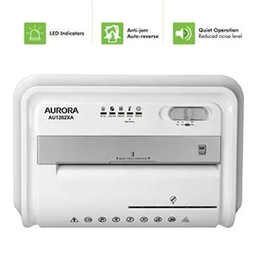 Aurora 12-Sheet Crosscut Shredder for Office & Home