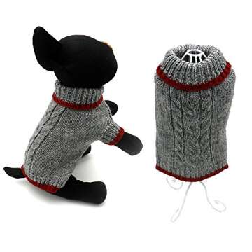 Warm Hand-Knitted Wool Dog Sweater for Winter Comfort