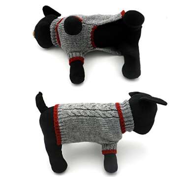 Warm Hand-Knitted Wool Dog Sweater for Winter Comfort