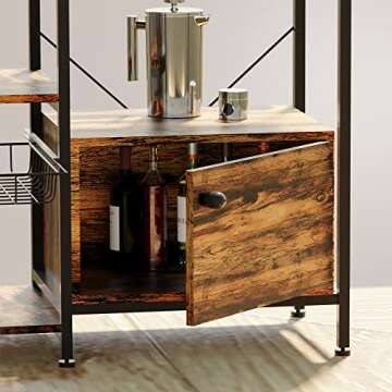 Stylish Bizzoelife Kitchen Bakers Rack - Microwave & Coffee Station