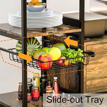 Spacious Bizzoelife Kitchen Bakers Rack for Stylish Storage