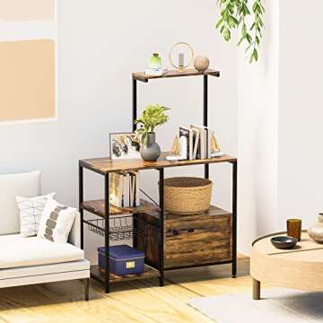 Spacious Bizzoelife Kitchen Bakers Rack for Stylish Storage