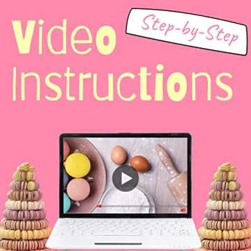 W4W Macalicious Macaron Baking Mix, DIY Bake Your Own French Macarons Kit, Includes All Dry Ingredients, Pastry Bags with Piping Tip, Template & Detailed Instructions, Great activity for Kids & Adults