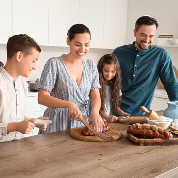 RAPSAKEMOH 15.7" Bread Knife - Ergonomic Serrated Slicer for Baguettes and More