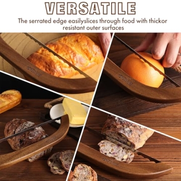 RAPSAKEMOH 15.7" Bread Bow Knife for Perfect Slices