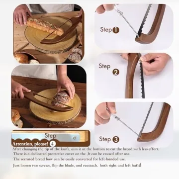 RAPSAKEMOH 15.7" Bread Bow Knife for Perfect Slices