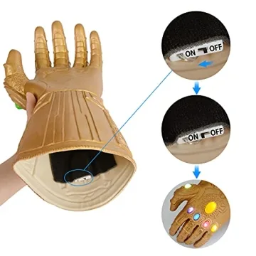 Light Up LED Kid Infinity Gloves for Costume Fun