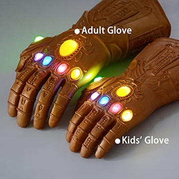 Light Up LED Kid Infinity Gloves for Costume Fun