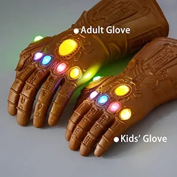 Light Up LED Kid Infinity Gloves for Costume Fun