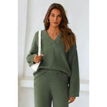 Women's Pullover Sweater Set for Cozy Fall and Winter