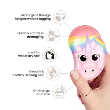 Tangle Teezer Mini Detangler Brush for Kids & All Hair Types