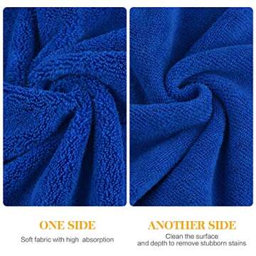 SUNLAND Double Density Microfiber Bath Towel Dog Towels for Drying Dogs Super Absorbent Quick Drying Dog & Cat Bathing Supplies with Adorable Embroidered Paw Print Grooming 30Inch x 50Inch Blue