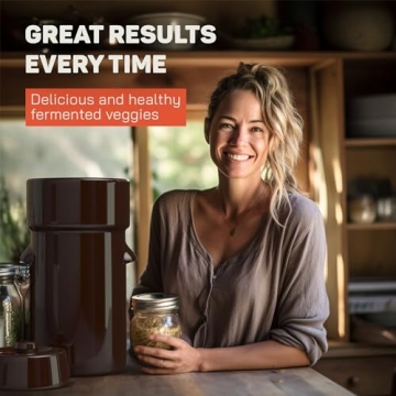 Kenley 1 Gallon Fermentation Crock for Sauerkraut & Kimchi
