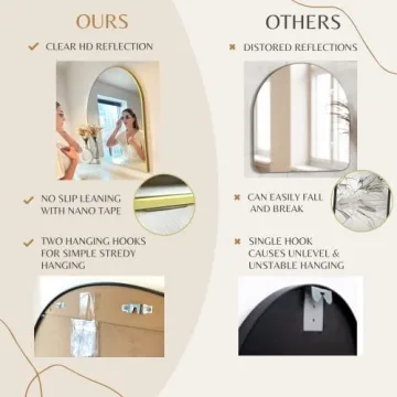 Luxury Arched Mirror for Wall - Modern Home Decor