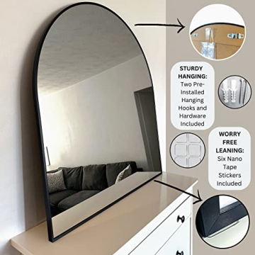 Luxury Arched Mirror for Wall - Modern Home Decor