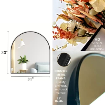Luxury Arched Mirror for Wall - Modern Home Decor