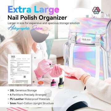 SAVILAND 110 Bottles Nail Polish Organizer Case
