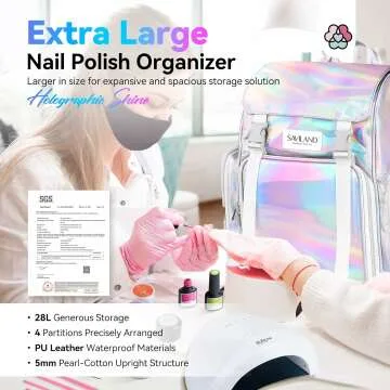 SAVILAND 110 Bottles Nail Polish Organizer Case