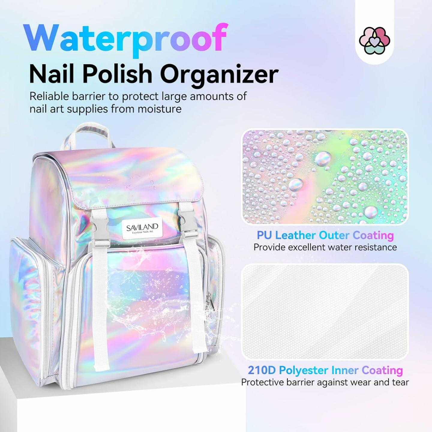 SAVILAND 110 Bottles Nail Polish Organizer Case