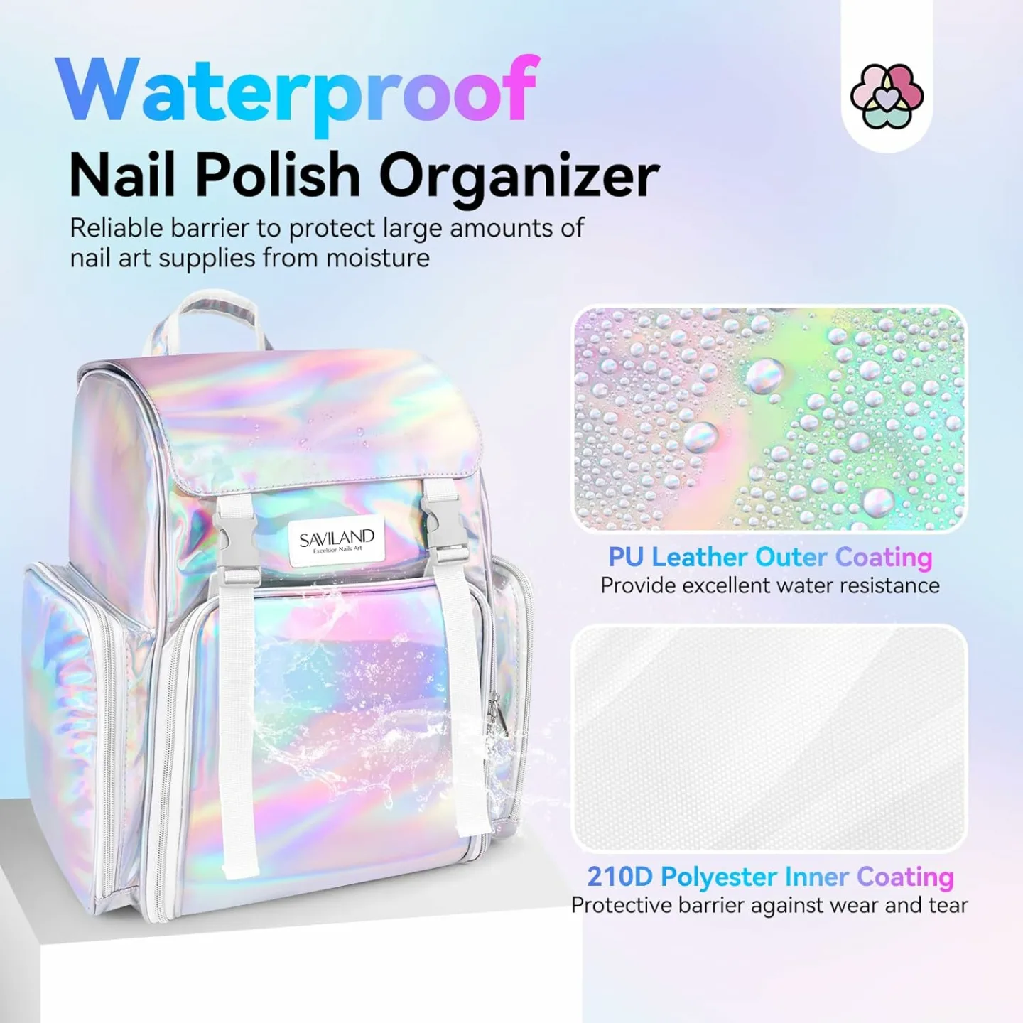 SAVILAND 110 Bottles Nail Polish Organizer Case