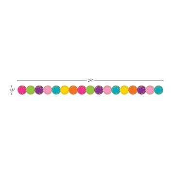 Teacher Created Resources Confetti Circles Die-Cut Magnetic Border 24 x 1.5 inch