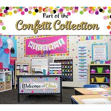 Teacher Created Resources Confetti Circles Die-Cut Magnetic Border 24 x 1.5 inch