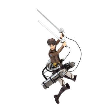 Total Anime Eren Jaeger - 6.5-Inch Scale Figure with Swappable Faceplates, Alternate Hands, and Weap...