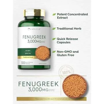 Carlyle Fenugreek Capsules | 300 Count Lactation Support