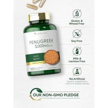Carlyle Fenugreek Capsules | 300 Count Lactation Support
