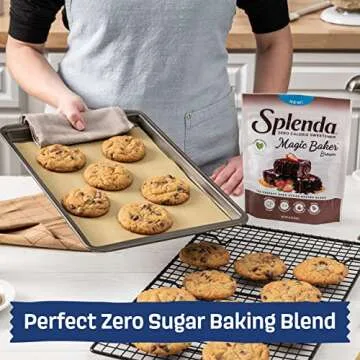 SPLENDA Magic Baker Brown Zero Calorie Plant Based Granulated Baking Blend with Stevia, Erythritol and Allulose – Zero Sugar, Keto Friendly, 1lb (16 oz) Pouch (Pack of 1)
