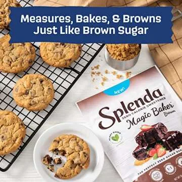 SPLENDA Magic Baker Brown Zero Calorie Plant Based Granulated Baking Blend with Stevia, Erythritol and Allulose – Zero Sugar, Keto Friendly, 1lb (16 oz) Pouch (Pack of 1)