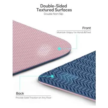 Heathyoga Eco Friendly Yoga Mat with Grip and Cushioning