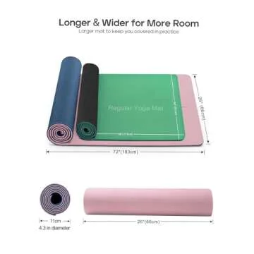 Heathyoga Eco Friendly Yoga Mat with Grip and Cushioning