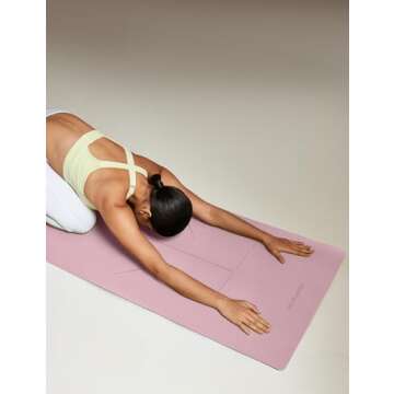 Heathyoga Eco Friendly Yoga Mat with Grip and Cushioning