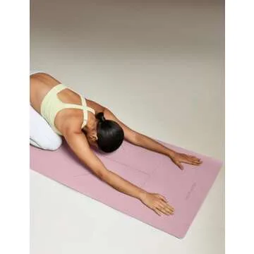 Heathyoga Eco Friendly Yoga Mat with Grip and Cushioning