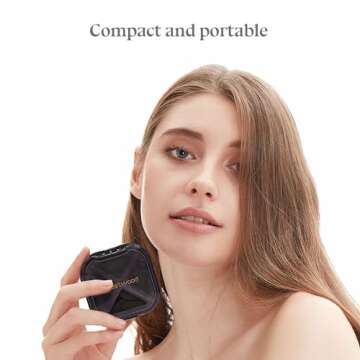 1 Pack Small Pink Pill Organizer, 4 Compartments, Compact Stylish Travel Camping Pill Box Case, Portable and Moistureproof to Store Vitamins, Medication and Supplements