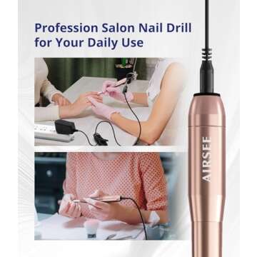 Portable AIRSEE Electric Nail Drill Machine for Home Care