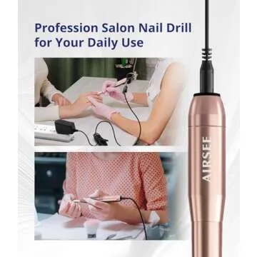 Portable AIRSEE Electric Nail Drill Machine for Home Care