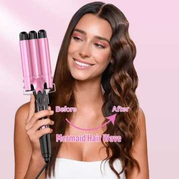 BESTOPE PRO 5 in 1 Curling Wand - Perfect Beach Waves