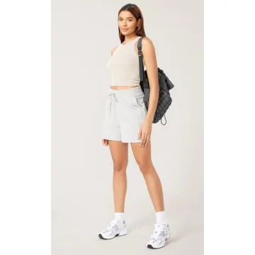 ODODOS 3-Pack Seamless Tank for Women Rib-Knit Soft Sleeveless High Neck Tank Tops, Waist Length, Ivory+Dusty Blue+Sphinx, Medium/Large