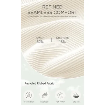 ODODOS 3-Pack Seamless Tank for Women Rib-Knit Soft Sleeveless High Neck Tank Tops, Waist Length, Ivory+Dusty Blue+Sphinx, Medium/Large