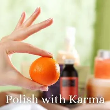 Karma Organic Nail Polish Remover with Soybean Oil and Orange Blossom Oil- Non Toxic, Vegan, Cruelty Free, Acetone Free – Nails Strengthener for Fingernails – 4 fl. Oz