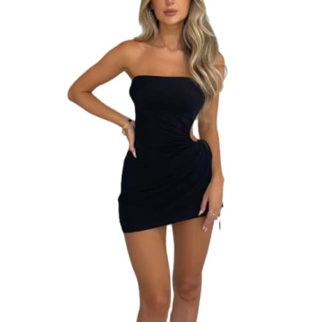 NUFIWI Strapless Off Shoulder Bodycon Mini Dress - Chic and Trendy Summer Dress