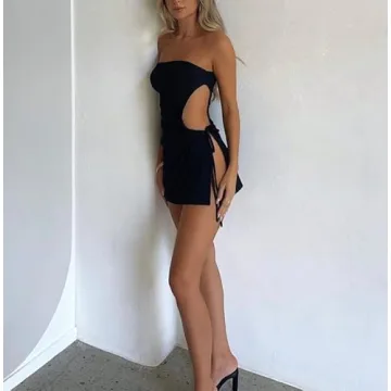 NUFIWI Strapless Bodycon Mini Dress for Summer Fun