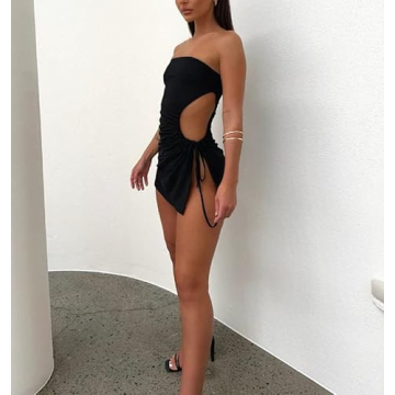 NUFIWI Strapless Bodycon Mini Dress for Summer Fun